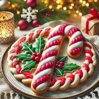 Resep Kue Candy Cane, Manis dan Cantik untuk Hidangan Natal Spesial | copyright ChatGPT/AI