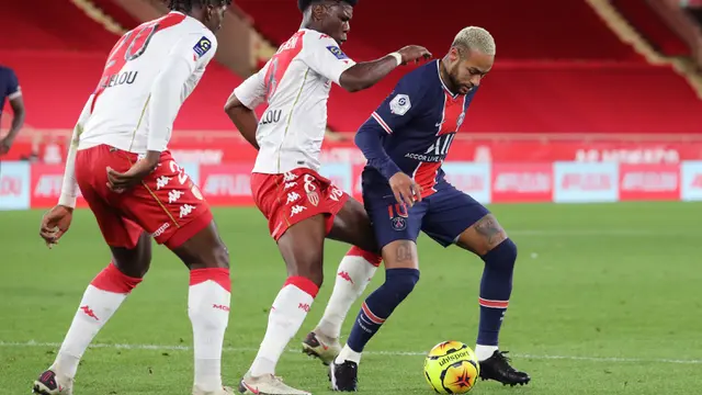 Diwarnai Kartu Merah, PSG Kalah di Markas AS Monaco