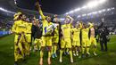 Hasil tersebut membuat Villarreal unggul agregat dengan skor 4-1. Dengan begitu, mereka dinyatakan lolos ke perempat final dan mendepak Juventus dari kompetisi bergengsi ini. (Fabio Ferrari, LaPresse via AP)