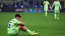 Bermain di Stadion San Siro, Barcelona harus mengakui tim tuan rumah Inter Milan dengan skor 3-4. (PIERO CRUCIATTI/AFP)