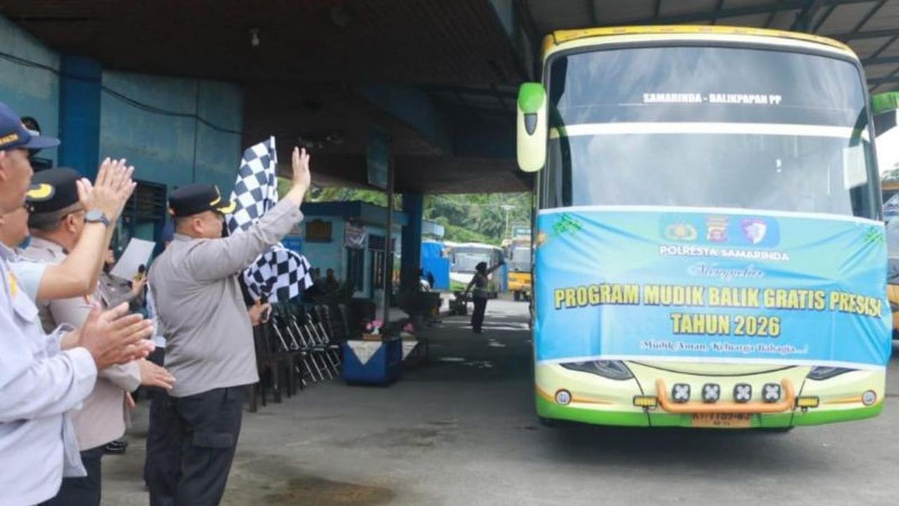 Polresta Samarinda Gelar Mudik Gratis untuk 152 Penumpang Jelang Idul Fitri 1447 H