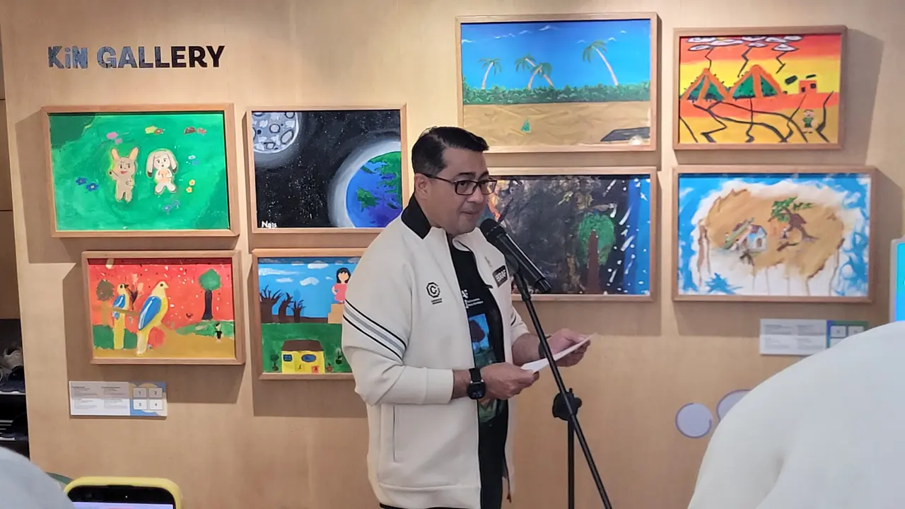 Menteri Ekonomi Kreatif/Kepala Badan Ekonomi Kreatif Teuku Riefky Harsya dalam showcase “Bukit Mimpi” di KiN Space, SCBD, Jakarta, Selasa (29/9/2026). (Liputan6.com/Dreyandra)