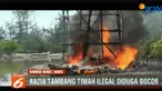Puluhan mesin tambang dihancurkan dengan menggunakan martil atau palu dan dimusnahkan dengan cara dibakar