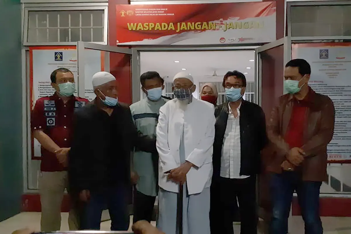 Abu Bakar Baasyir Tinggalkan Lapas Gunung Sindur