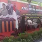 Habib Luthfi Pekalongan memimpin apel Banser di Brebes, Jawa Tengah.