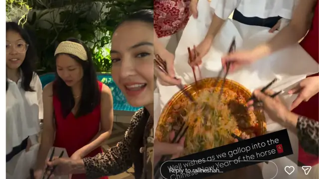 Artis Muslim Rayakan Imlek (Foto: Instagram @ralineshah)
