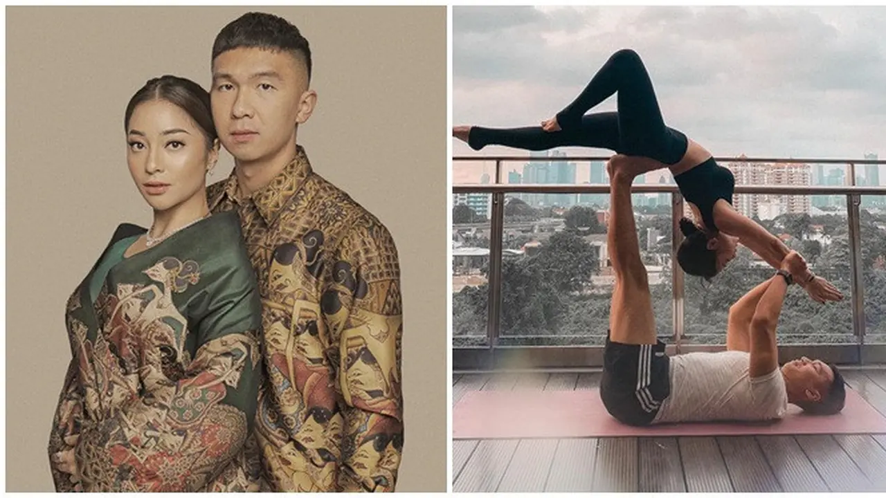 6 Potret Nikita Willy dan Indra Priawan saat Yoga Bareng, Kompak Banget
