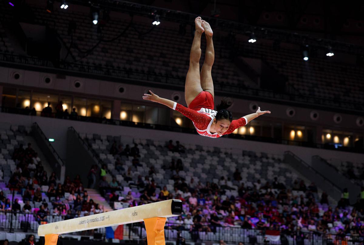 FOTO: Debut Apik Tim Gimnastik Putri Indonesia di Kejuaraan Dunia 2025, Tampil Maksimal di Hadapan Publik Sendiri