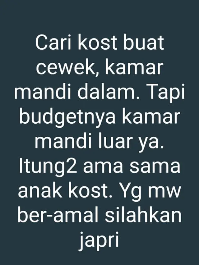 6 Status Absurd Orang Cari Kos-Kosan Ini Bikin Salah Fokus