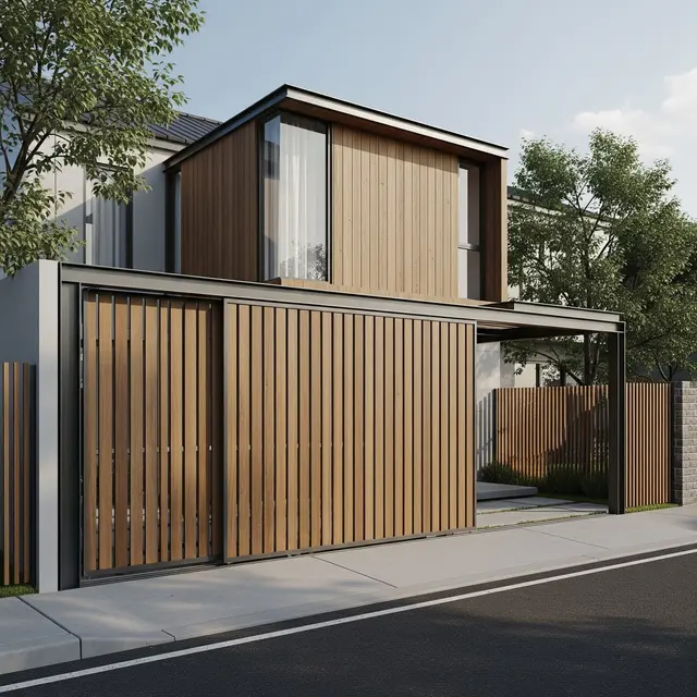 Model Pagar Rumah Subsidi yang Tidak Membuat Fasad Terasa Sesak (Image by Gemini AI)