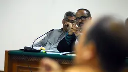 Sidang tersebut beragenda mendengarkan keterangan saksi ahli Mantan Kepala Pusat Pelaporan dan Analisis Transaksi Keuangan (PPATK) Yunus Husein, Pengadilan Tipikor, Jakarta, Senin (19/5/2014) (Liputan6.com/Miftahul Hayat).