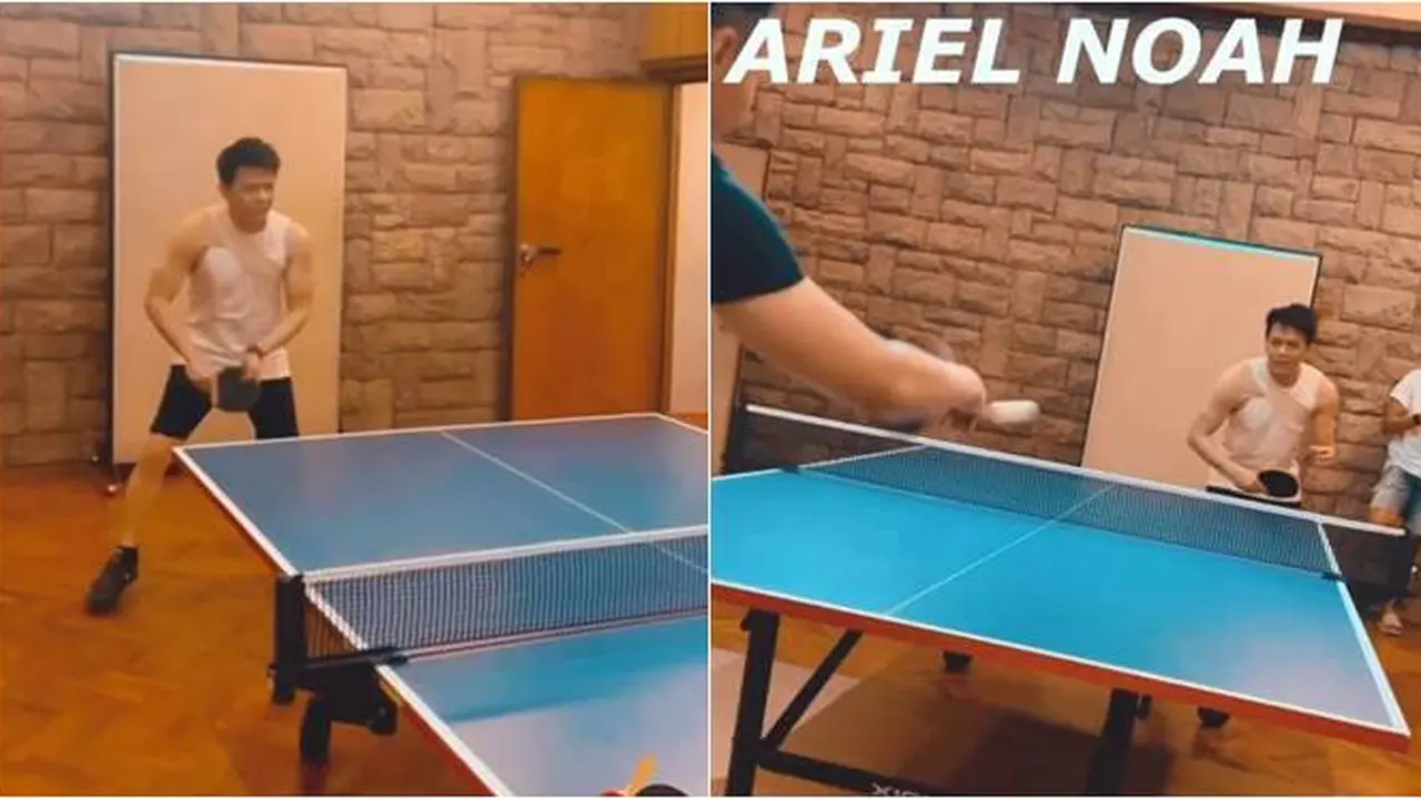Bakal Tanding di Vindes, Ini 6 Potret Ariel Noah Latihan Ping Pong