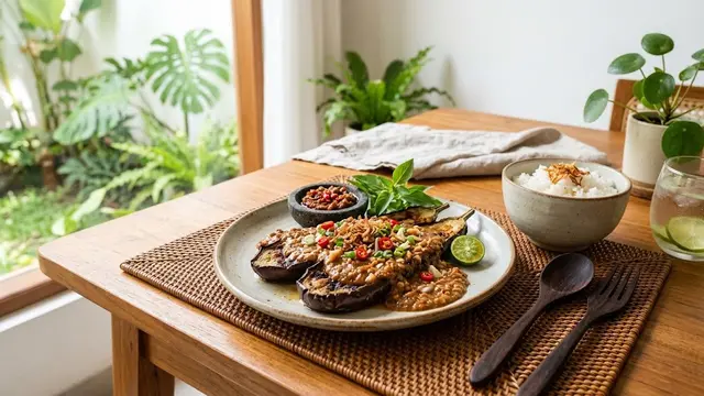 Resep Terong Bakar Bumbu Kacang dan Jeruk Limau, Lauk Sederhana yang Bikin Nagih