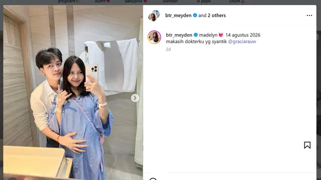 Meyden melahirkan (instagram.com/btr_meyden)
