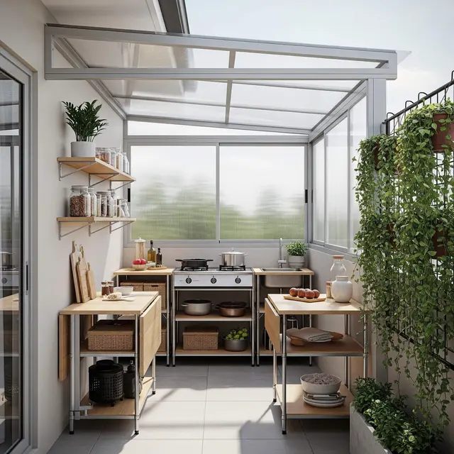 Dapur Semi Outdoor 2,5x2 Meter Rumah Type 45 dengan Skylight dan Taman Samping