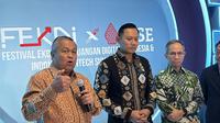 Gubernur Bank Indonesia (BI) Perry Warjiyo dalam acara FEKDI dan IFSE 2025, di JCC, Jakarta, Kamis (30/10/2025). (Foto: Liputan6.com/Tira Santia)