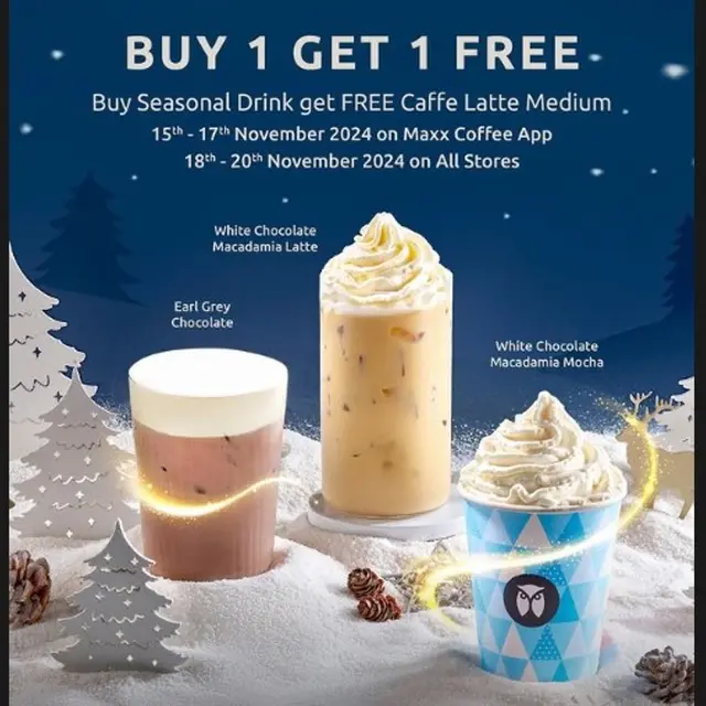 Maxx Coffee Luncurkan Menu Akhir Tahun, Ada Minuman Bernuansa Putih dan Roti yang Rasanya Bisa Bikin Nagih