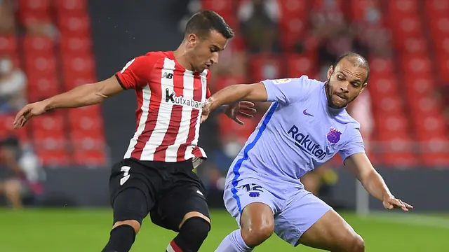 Foto: Gol Memphis Depay Selamatkan Barcelona dari Kekalahan atas Athletic Bilbao di Liga Spanyol