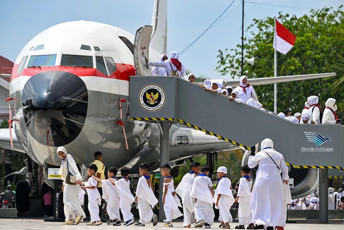 FOTO: Antusias Siswa TK Ikuti Manasik Haji di Banda Aceh