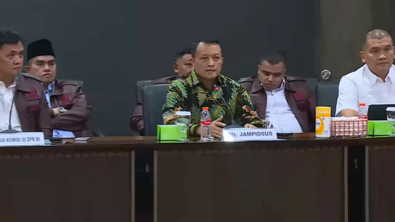 Konferensi pers bersama Kortastipidkor Polri dan jajaran Kejaksaan Agung di Jakarta. (Liputan6/Devira Prastiwi)