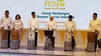 Pembukaan acara Festival Ekonomi Syariah (Fesyar) bertema sinergi membangun ekonomi syariah Indonesia di Indonesia pada Rabu malam, 6 November 2019. (Foto: Liputan6.com/Dian Kurniawan)