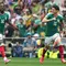 Pemain Meksiko, Julian Quinones menjadi pencetak gol pertama di Piala Dunia 2026. (AP Photo/Eduardo Verdugo)