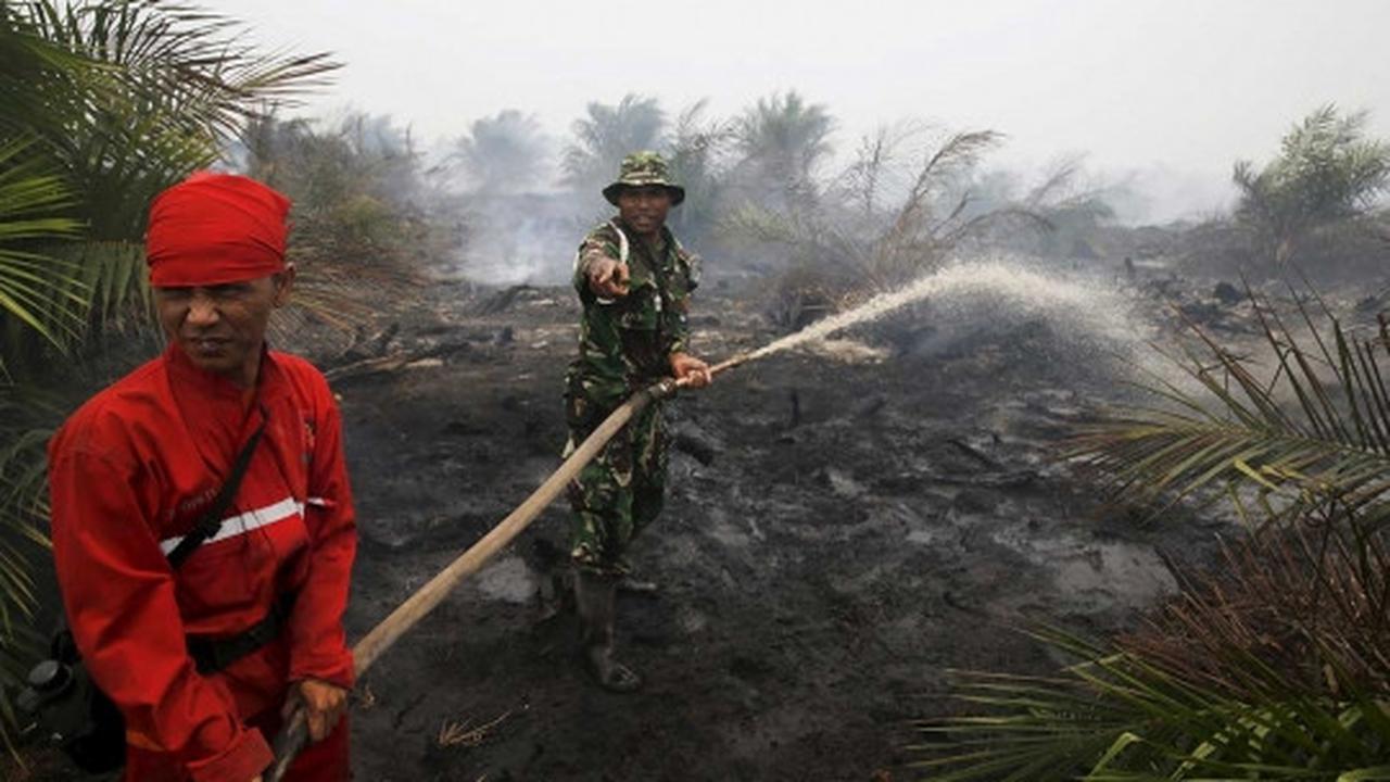 Aksi TNI jinakkan kabut asap di Sumsel