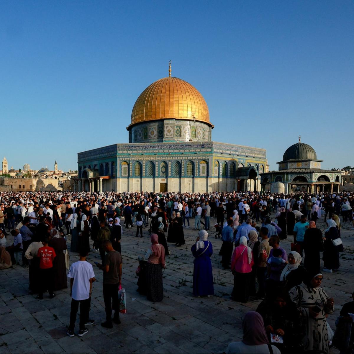 Salat Iduladha di Masjid Al-Aqsa