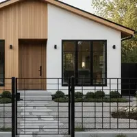 Rumah Kecil Tapi Mewah dengan Pagar Besi Hitam Doff Minimalis (Image by Gemini AI)