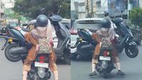 Viral Pemotor Angkut Motor Listrik di Jalan Raya Makassar, Begini Penjelasan Polisi