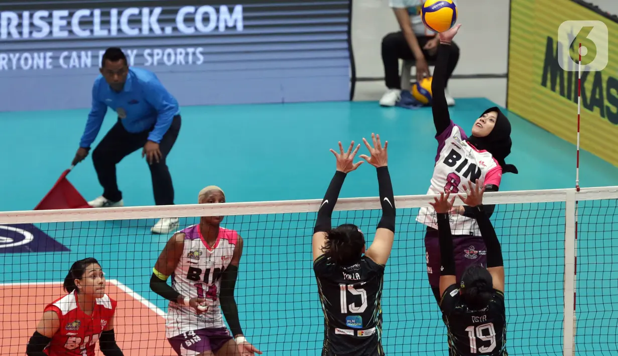 Jakarta BIN menjadi juara Proliga 2024 usai menumbangkan Jakarta Electric PLN 3-2 (25-21, 25-20, 22-25, 21-25, 17-15). (Liputan6.com/Helmi Fithriansyah)