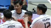 Timnas voli Indonesia mengalahkan Kamboja pada laga kedua leg 1 SEA V League 2025. Farhan Halim dan kolega menang dengan skor 3-0 (25-23, 25-18, 25-23) di Candon City Arena, Filipina, Jumat (11/7). (foto: instagram @mojisports_)