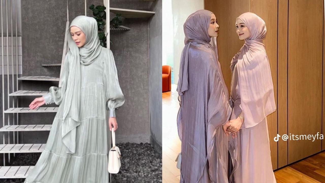 Shimmer dress tren baju lebaran 2024