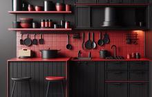 Dapur Merah Hitam, 8 Desain Minimalis yang Nggak Bikin Bosan dan Bikin Betah Masak