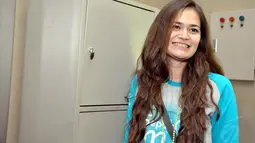 Berperan sebagai Andini dalam film Seputih Cinta Melati, Sabai mengaku cukup mengalami kesulitan pada awal-awal syuting,  Jakarta, (24/7/14) (Liputan6.com/ Panji Diksana)