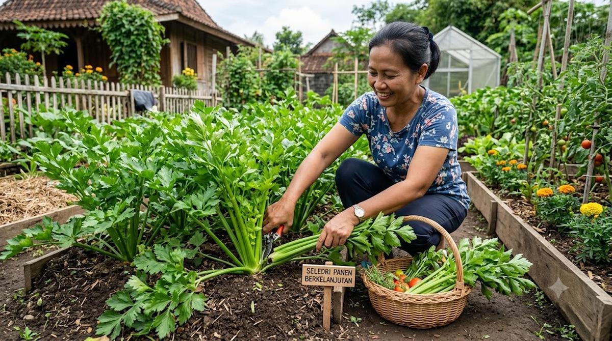 Cara Memanen Seledri Tanpa Mencabut Akar/ AI Generated