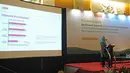 Direktur Wahid Foundation, Yenny Wahid memberi pemaparan mengenai data terkait otonomi perempuan di Jakarta, Senin (29/1). (Liputan6.com/Herman Zakharia)