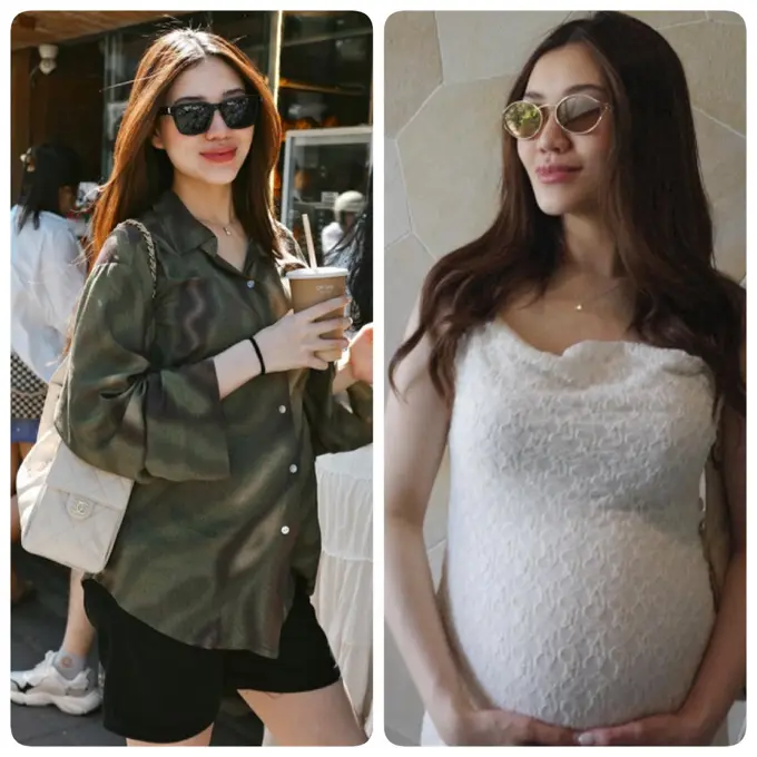 Aaliyah Massaid Kenakan Outfit Ibu Hamil Tetap Stylish saat Liburan di Bali