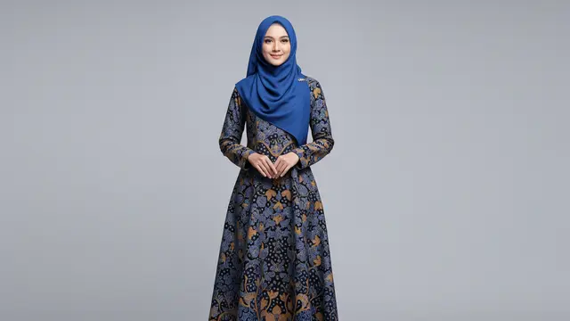 Gamis Batik A-Line Motif Klasik