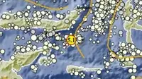 Gempa Magnitudo 5,1 mengguncang wilayah Bolaang Uki, Bolsel, Sulut, Kamis siang (5/9/2024), pukul 11.31.29 WIB. (Liputan6.com/ Dok BMKG)