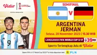 Jadwal dan Live Streaming Semifinal Piala Dunia U-17: Argentina vs Jerman di Vidio