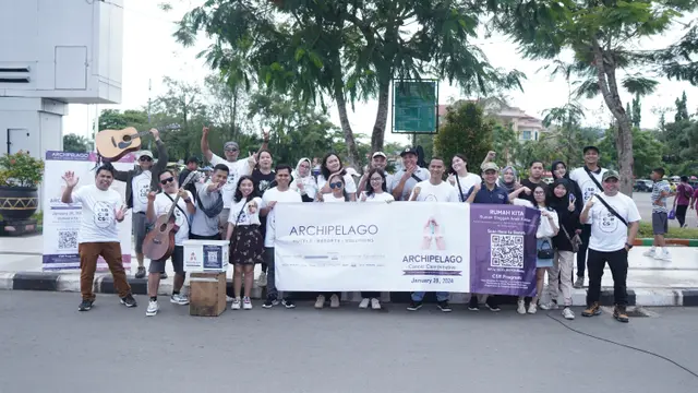 Staf hotel yang ada di jaringan Archipelago International galang donasi untuk pasien kanker anak di Kalimantan. (Foto: Dok Archipelago International)