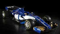 Sauber resmi merilis foto mobil baru untuk F1 2017 bermesin Ferrari, yaitu C36, Senin (20/2/2017) malam. (Autosport)