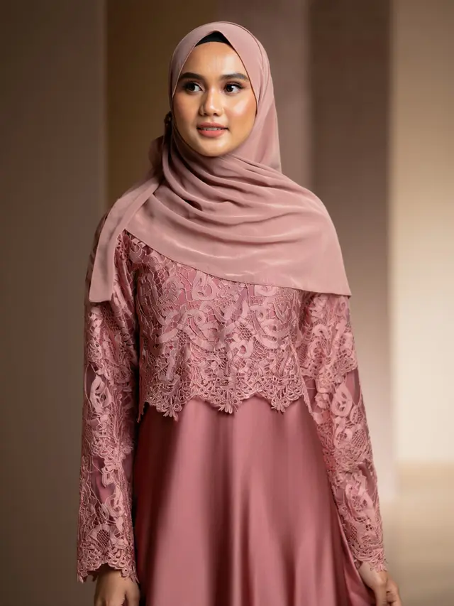 Brokat Arab Kombinasi Gamis Abaya