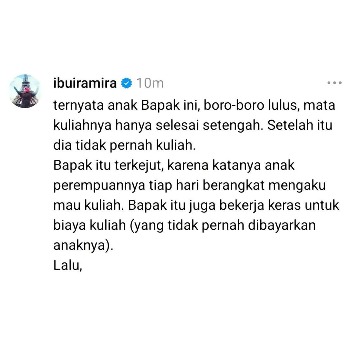 Kisah Sedih Seorang Bapak Dibohongi Putrinya