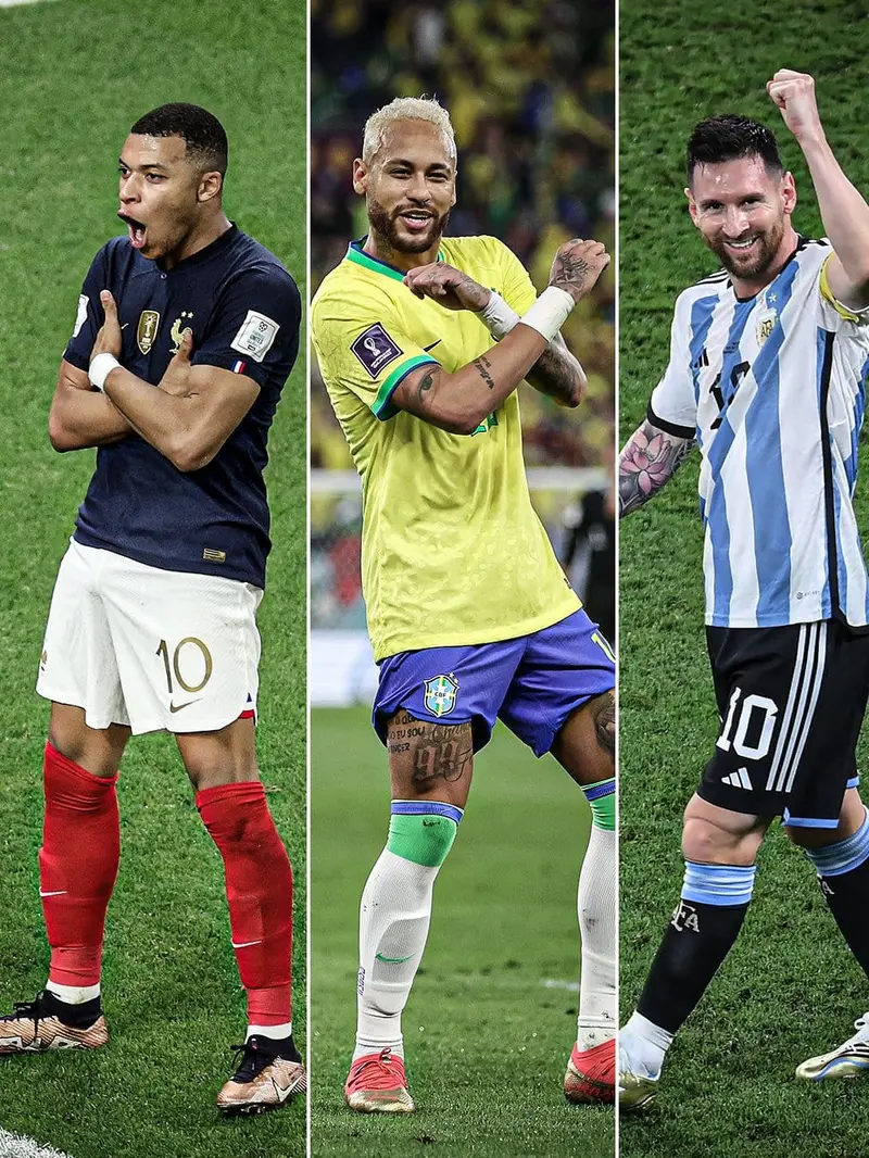 Mbappe, Neymar Jr dan Lionel Messi