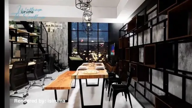 Donna Agnesia-Darius Sinathrya Merombak Apartemen Jadi Kantor Berkonsep Industrial