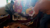 Jasad FO, korban mutilasi ditemukan di dalam kamar penginapan di Kabupaten Muba Sumsel (Dok. Humas Polsek Sungai Lilin / Nefri Inge)