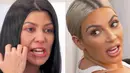 Hubungan Kim Kardashian dan Kourtney Kardashian tak baik di KUWTK. Mereka pun membawa panasnya pertengkaran mereka ke Twitter. (eonline.com)