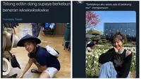 Jerome Polin minta netizen editkan foto biar terlihat sedang berkebung, malah jadi kocak! (Sumber: Twitter/JeromePolin/hajimemasite08)